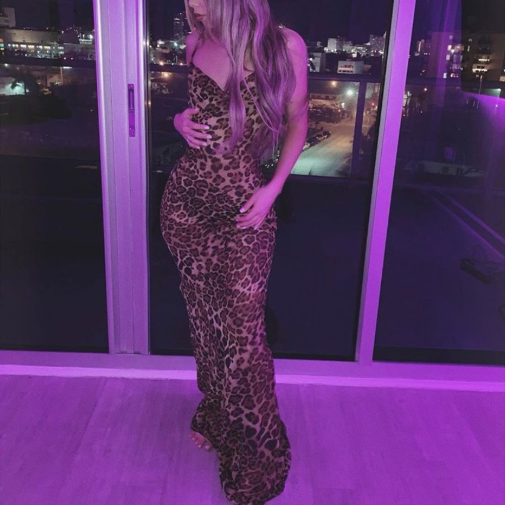 Animal print dress